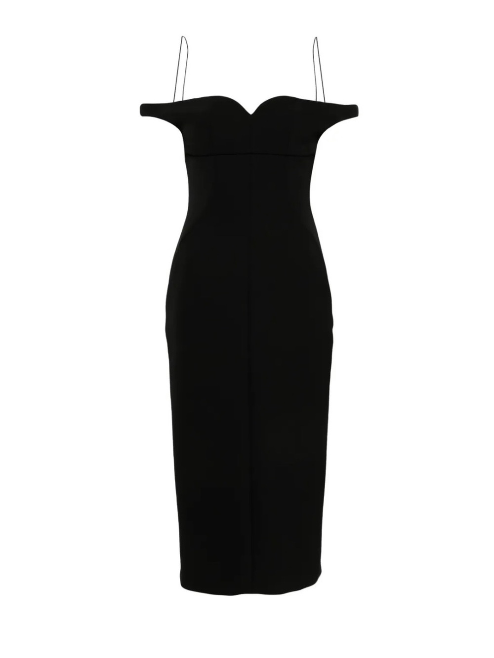 Philosophy di Lorenzo Serafini Black One-Shoulder Midi Dress